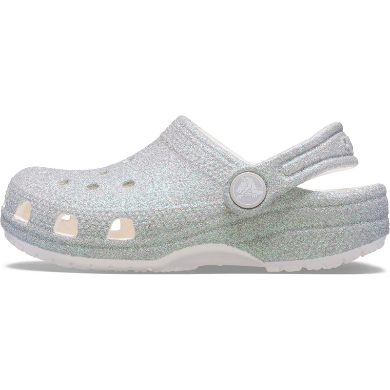 Crocs Classic Glitter Clog Mocassins Blancs En Thermoplastique