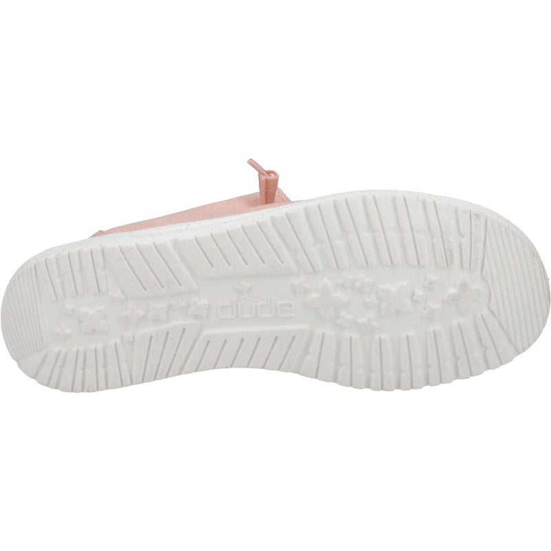 HEYDUDE Wendy Canvas Mocassins Roses En Coton 100% Pour Femmes
