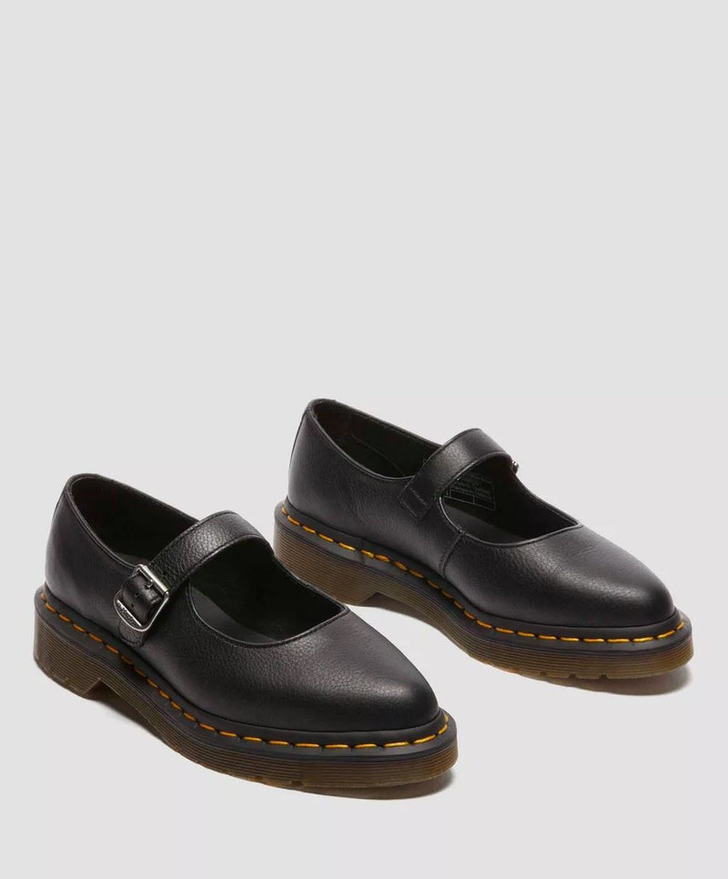 Dr. Martens Elphie Mary Jane Virginia Chaussures Noires Pour Femmes En Cuir