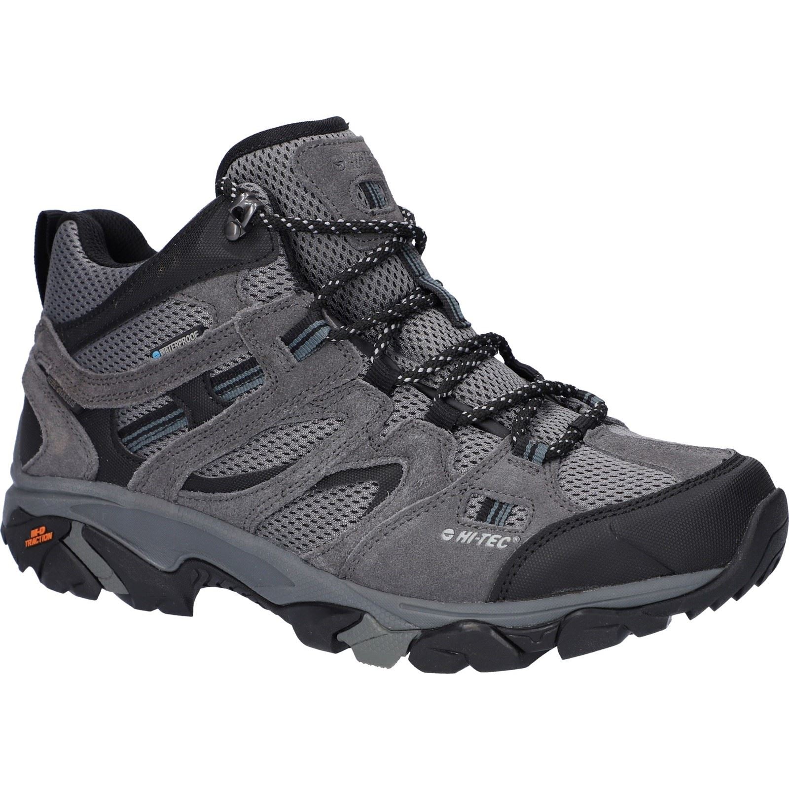 Hi-Tec Apex Lite Mid Bottes De Randonnée Grises Pour Homme En Polyester