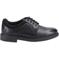 Hush Puppies Tommy Senior Chaussures Noires Pour Garçons En Cuir.