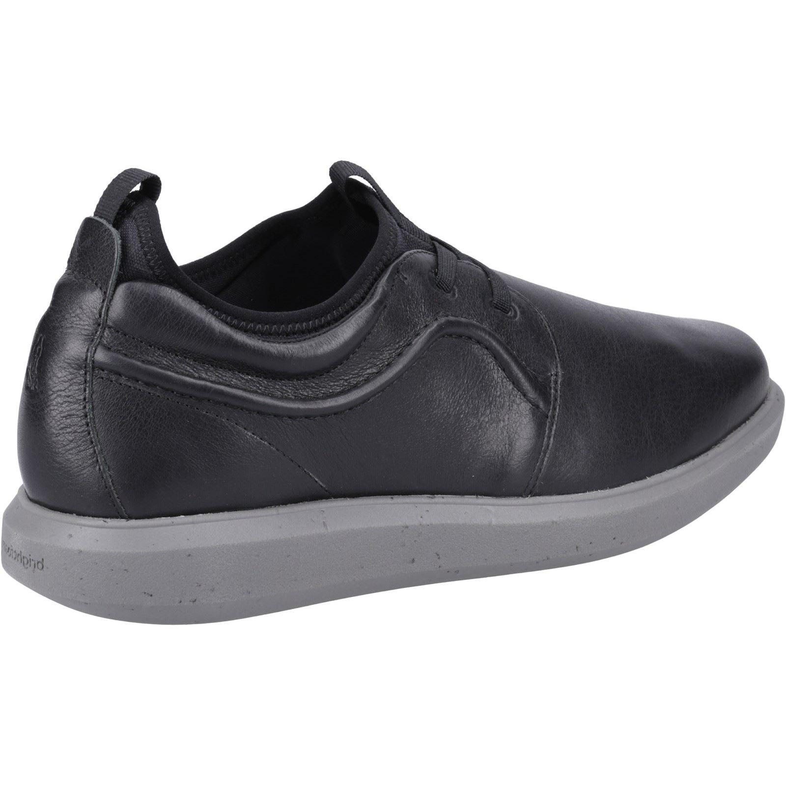 Hush Puppies Niles Chaussures Noires En Cuir Pour Homme À Lacets