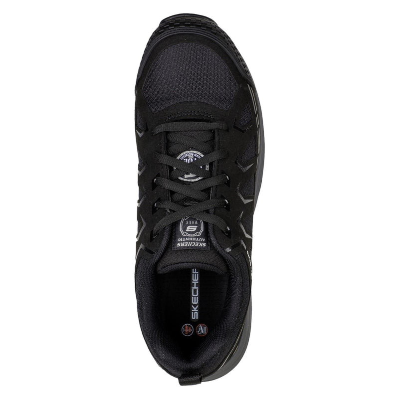Skechers Workwear Malad II Baskets De Sécurité Noires Pour Hommes En Textile