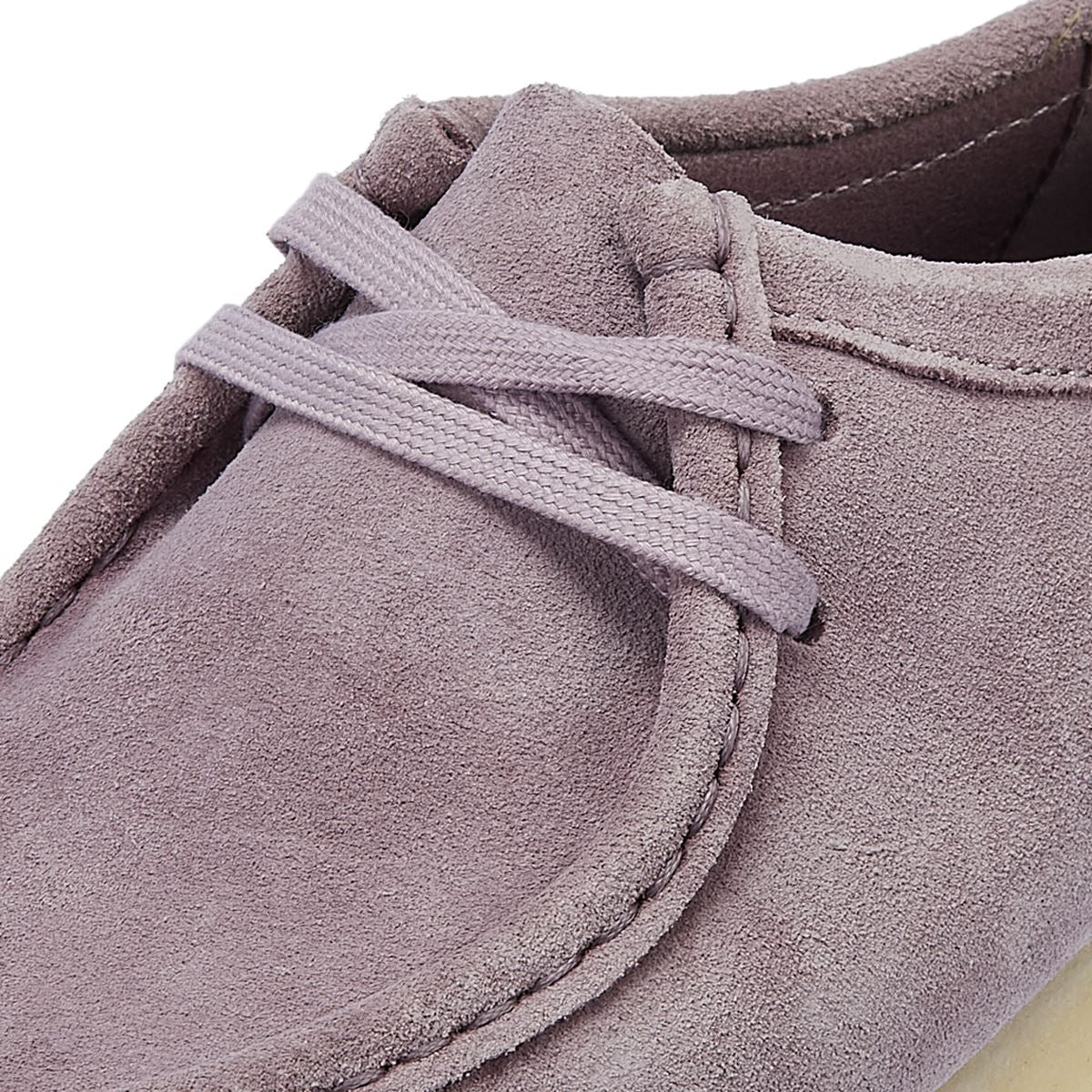 Clarks Chaussures De Confort Femme Wallabee En Daim Mauve
