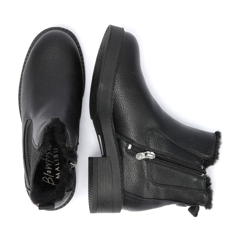 Blowfish Malibu Vera Cozy Bottes noires pour femmes en similicuir.