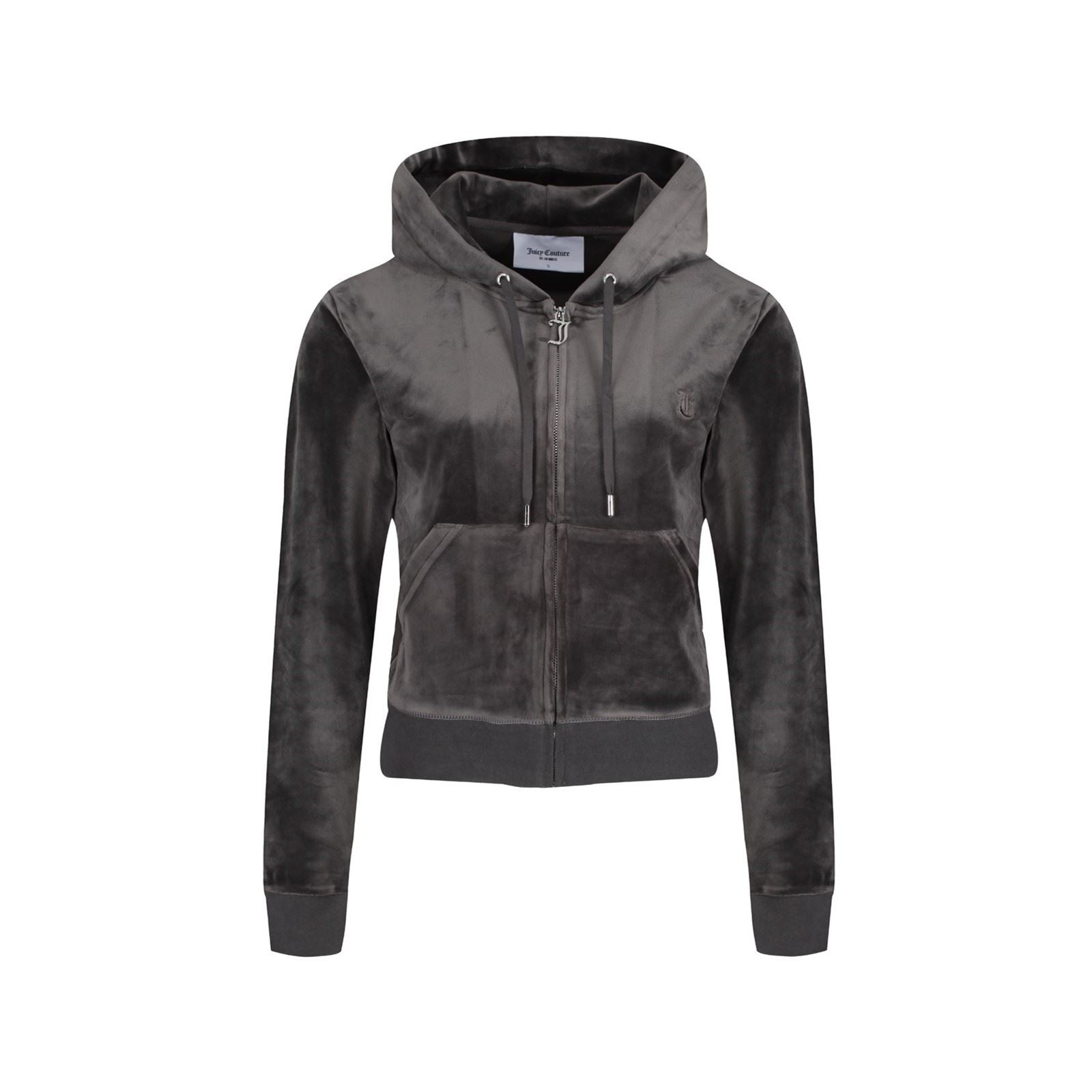 Juicy Couture Robertson Classic Jacket Sweat À Capuche Gris En Polyester Pour Femmes