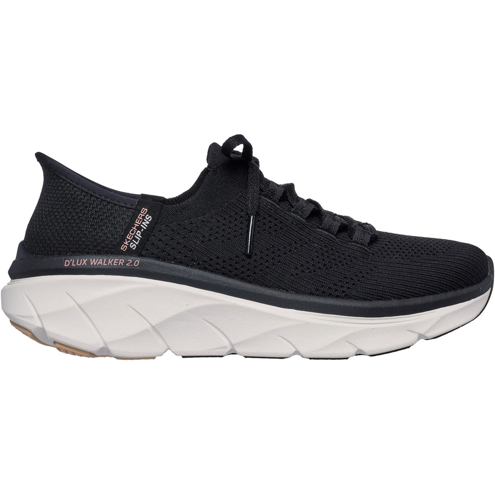 Skechers D'Lux Walker 2.0 Thrill Movement Baskets Pour Femmes En Synthétique Noir/Beige