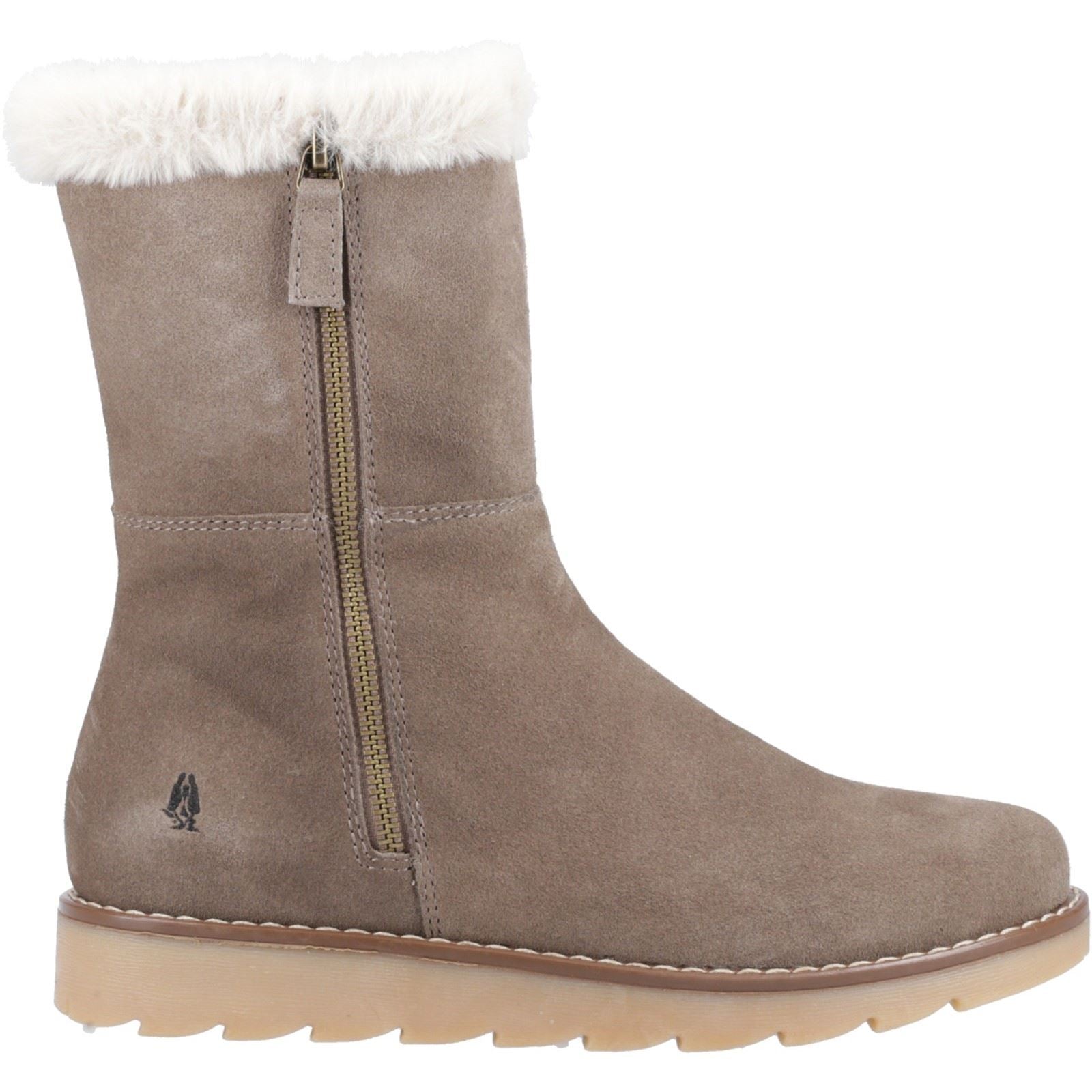 Hush Puppies Mary Bottes Taupe Pour Femmes En Suède