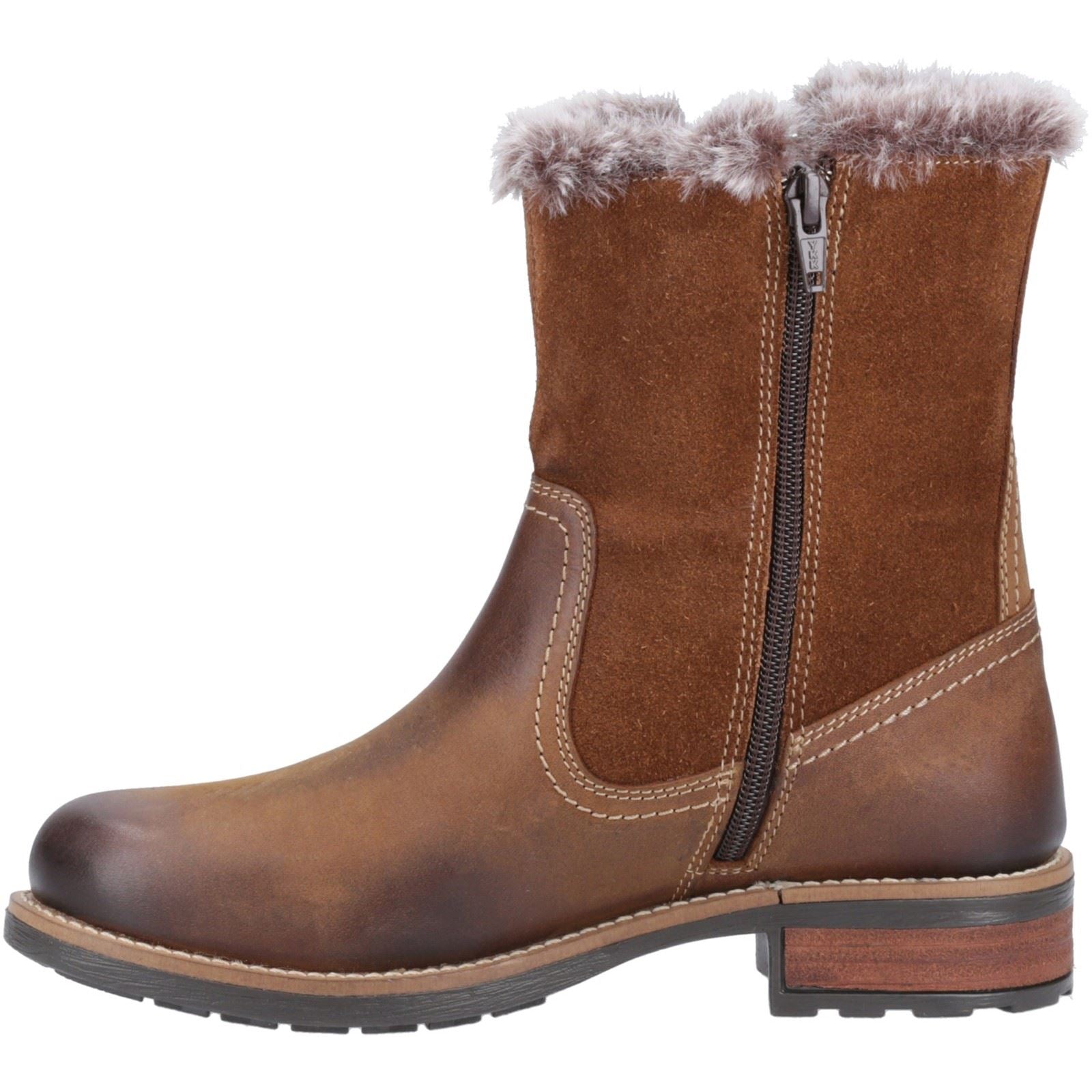 Cotswold Kemerton Bottes D'hiver Mi-mollet Pour Femme En Cuir Couleur Tan