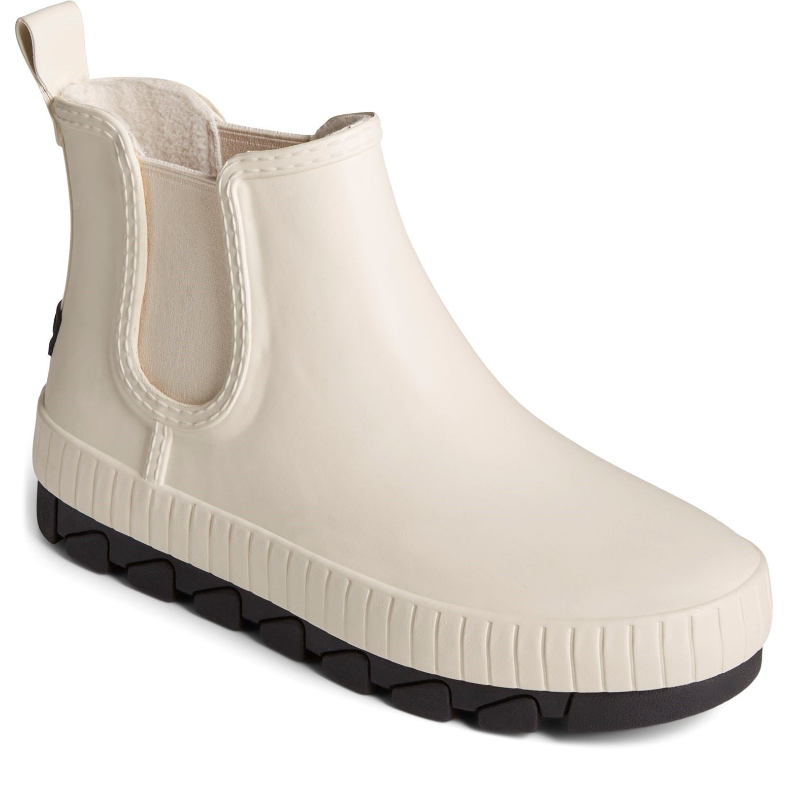 Sperry Torrent Chelsea Bottes Blanches En Caoutchouc Pour Femmes