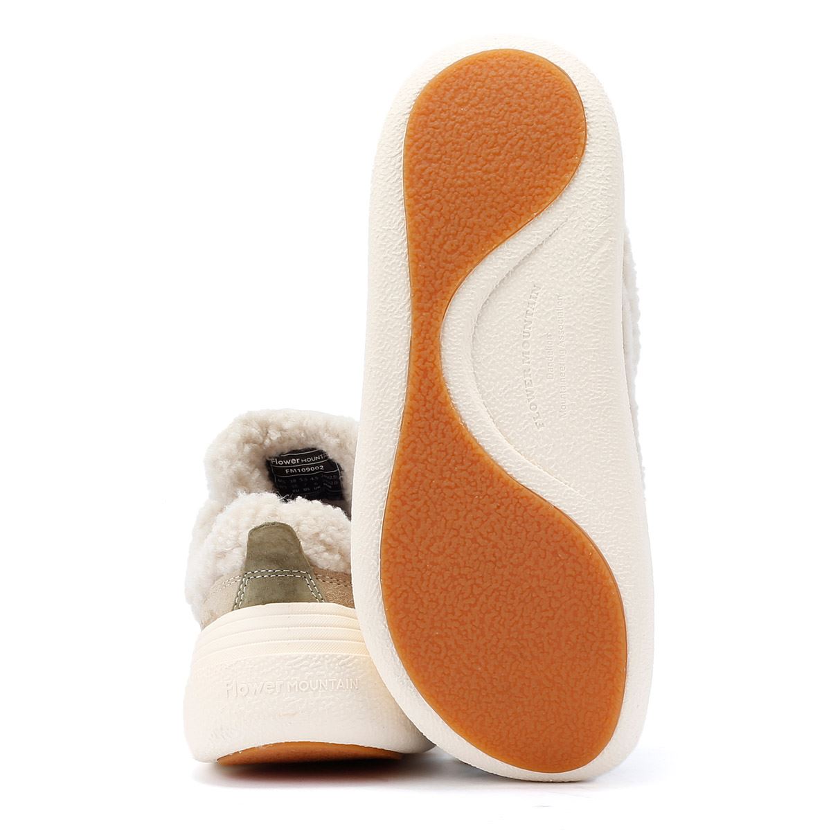 Flower Mountain Fami Teddy Baskets Blanches En Mélange De Laine