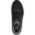 Skechers D'Lux Walker 2.0 Baskets Pour Hommes En Synthétique Noir Et Vert Citron