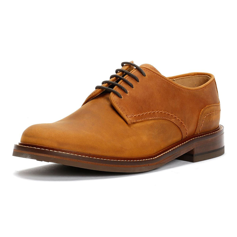 Chapman & Moore Plain Derby Country Chaussures En Cuir Pour Hommes Brunes À Lacets