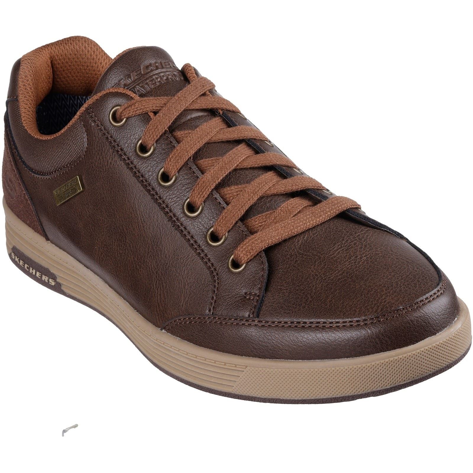 Skechers Cavell Sparkman Chaussures À Lacets En Chocolat Pour Hommes En Polyuréthane