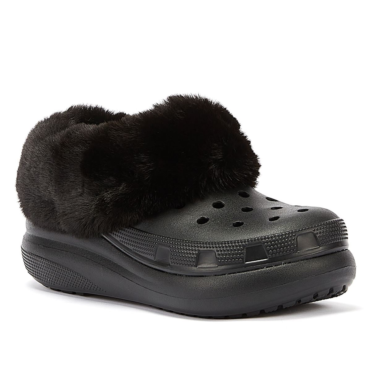 Crocs Sabots Confort Noirs Pour Femmes "Furever Crush".