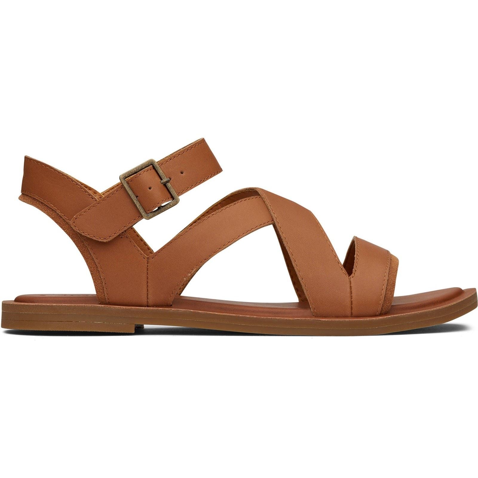 TOMS Sloane Sandales Compensées En Cuir Pour Femmes Tan