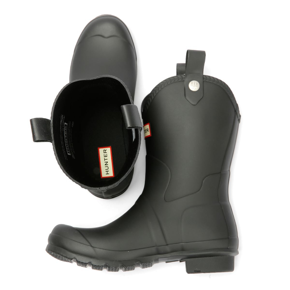 Hunter Original Cowboy Bottes En Caoutchouc Noires Pour Femmes