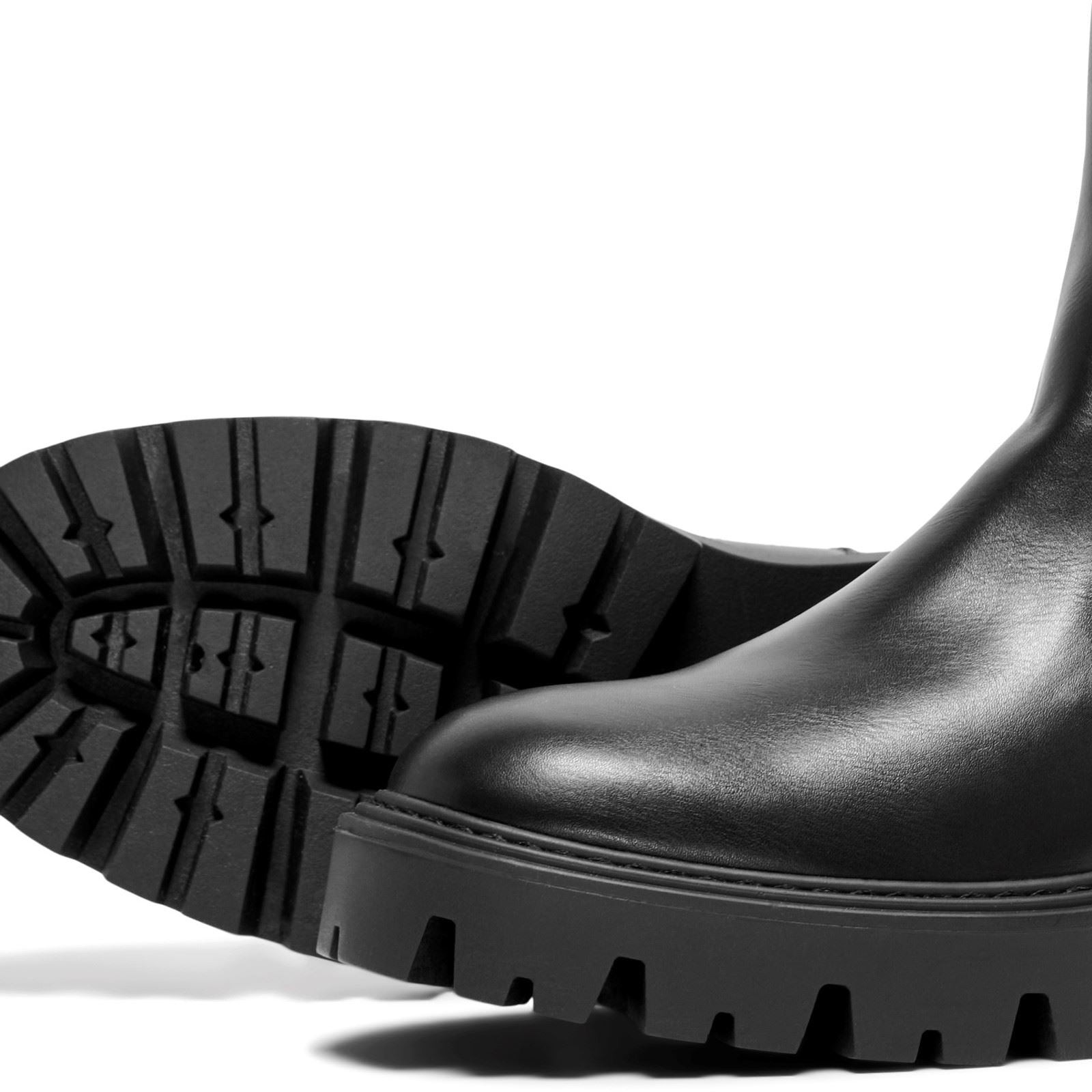 ONLY BETTY-9 WARM LINED Bottines À Talons Noires En Polyuréthane Pour Femmes
