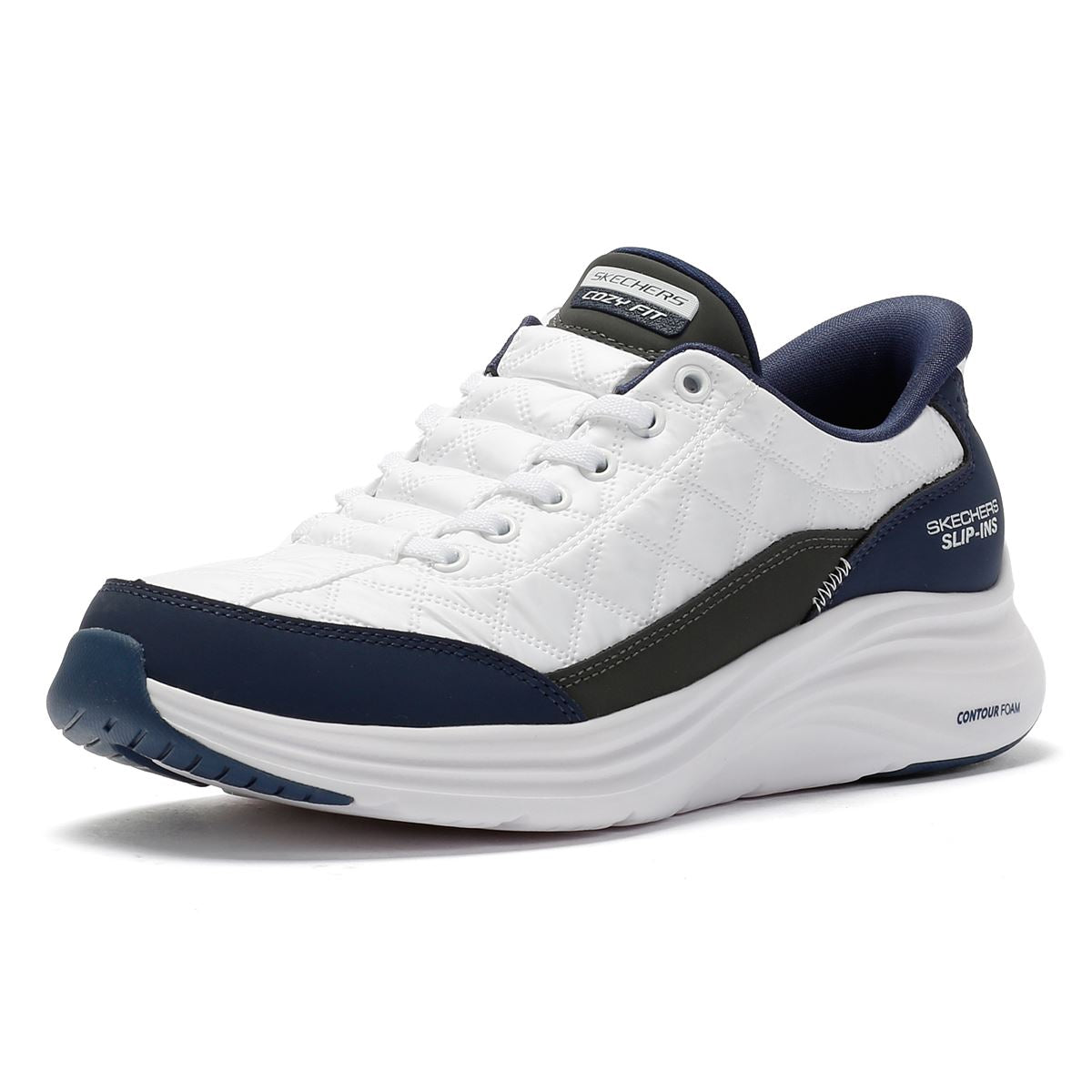 Skechers Slip-Ins Contour Foam Cozy Fit Baskets Blanches Pour Femmes