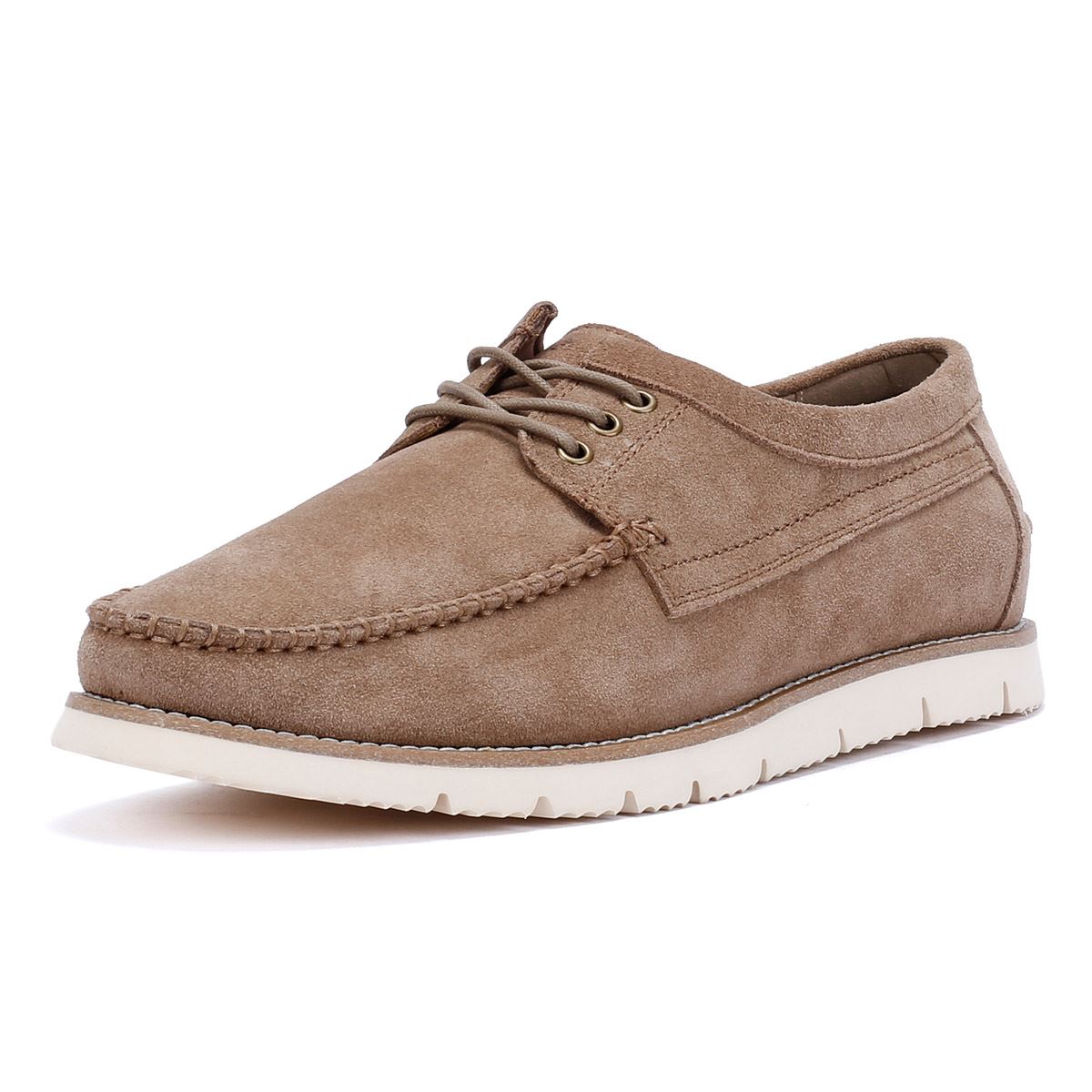 Ben Sherman Soho Chaussures À Lacets Grises Pour Hommes En Suède