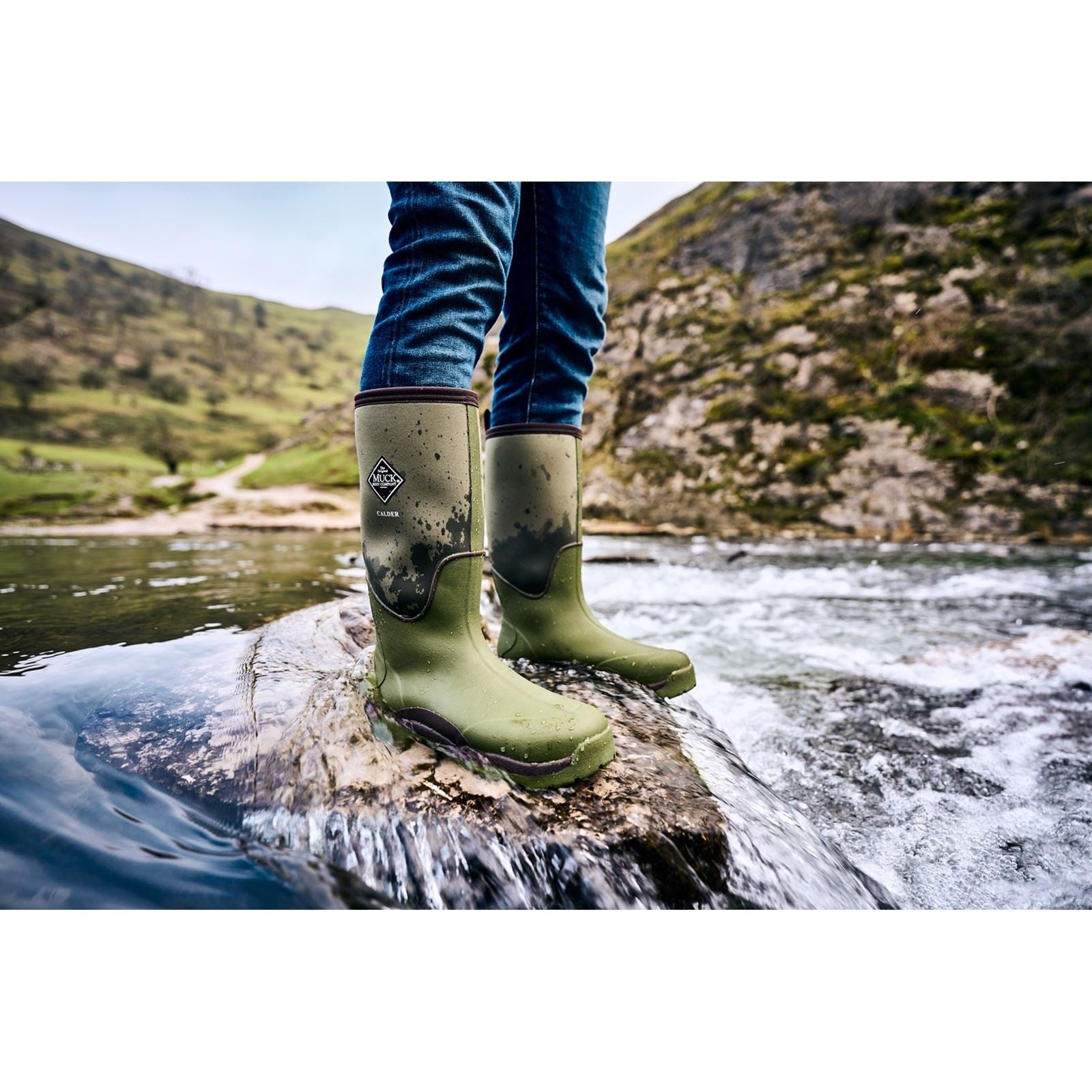 Muck Boots Calder Bottes En Caoutchouc Wellington Olive