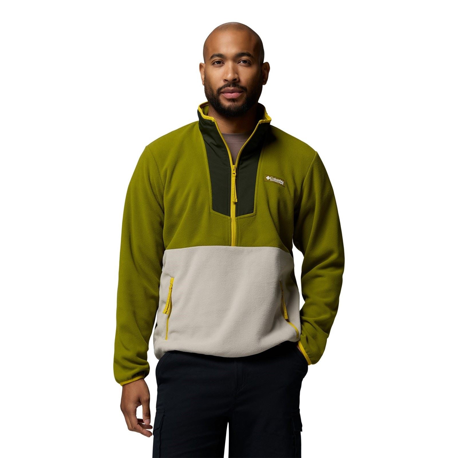 Columbia Sequoia Grove Half Zip Veste En Polaire Verte Pour Homme