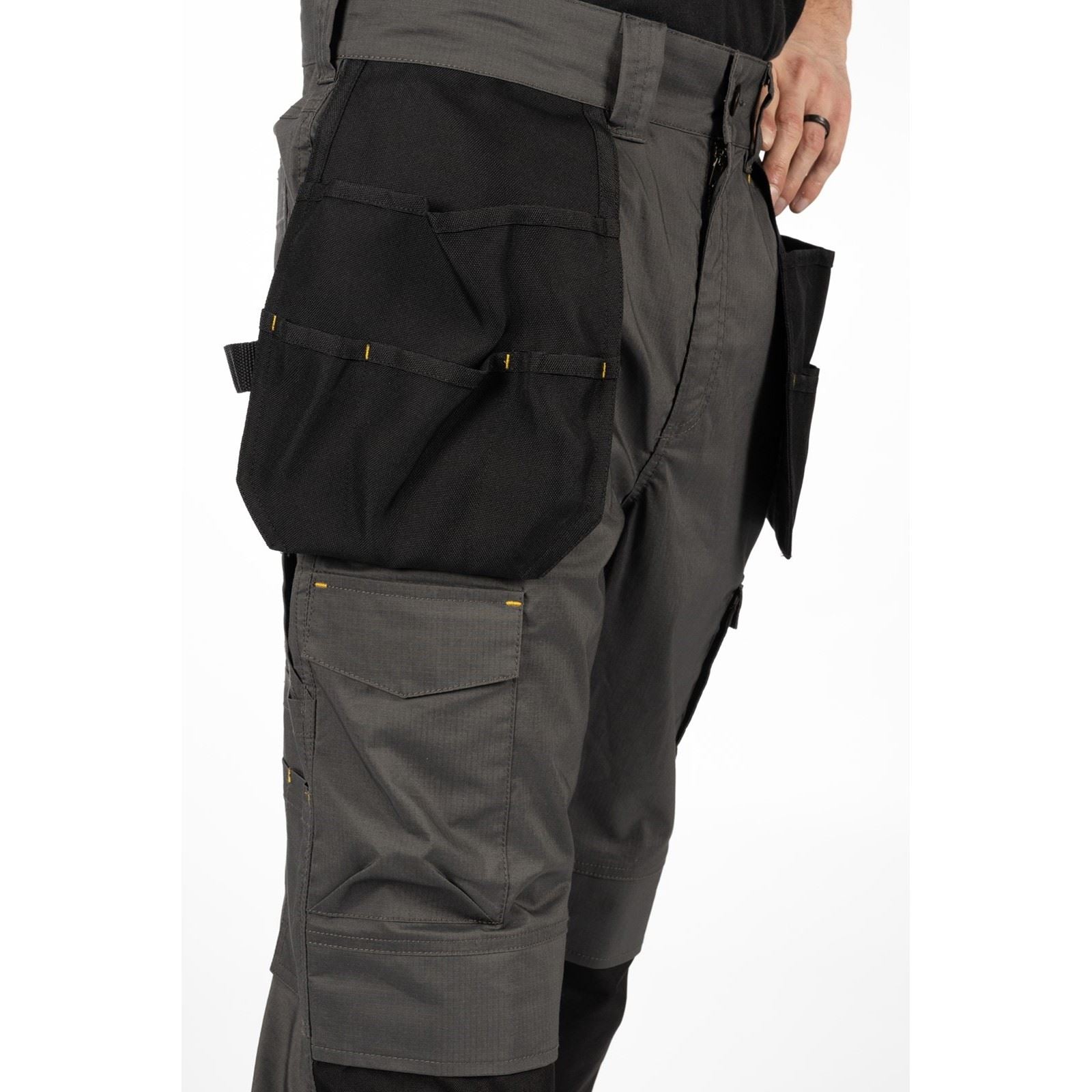 Caterpillar Nexus Holster Stretch Pocket Pantalon En Coton Pour Hommes Gris De Plein Air