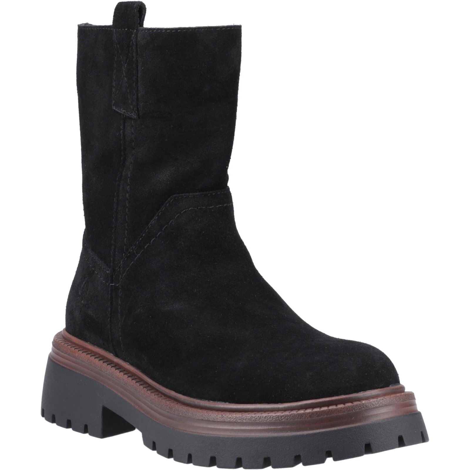 Hush Puppies Rebecca Femmes Bottes Noires En Suède