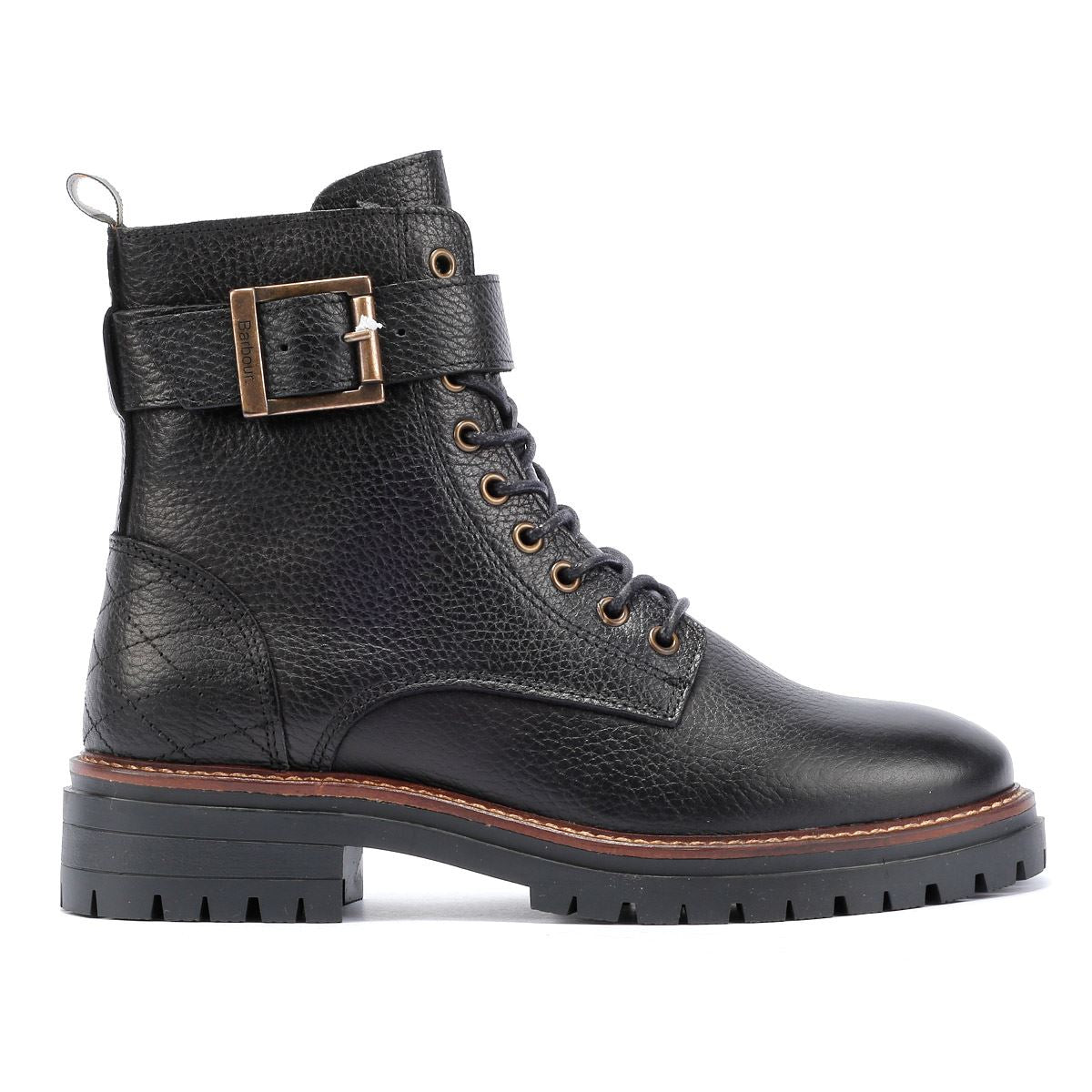 Barbour Heidi Bottes Noires En Cuir Pour Femmes