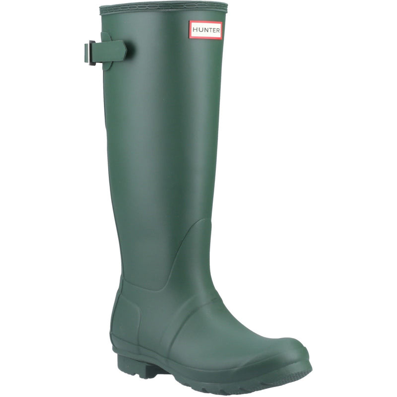 Hunter Original Tall Back Adjustable Bottes De Pluie En Caoutchouc Pour Femmes De Couleur Verte