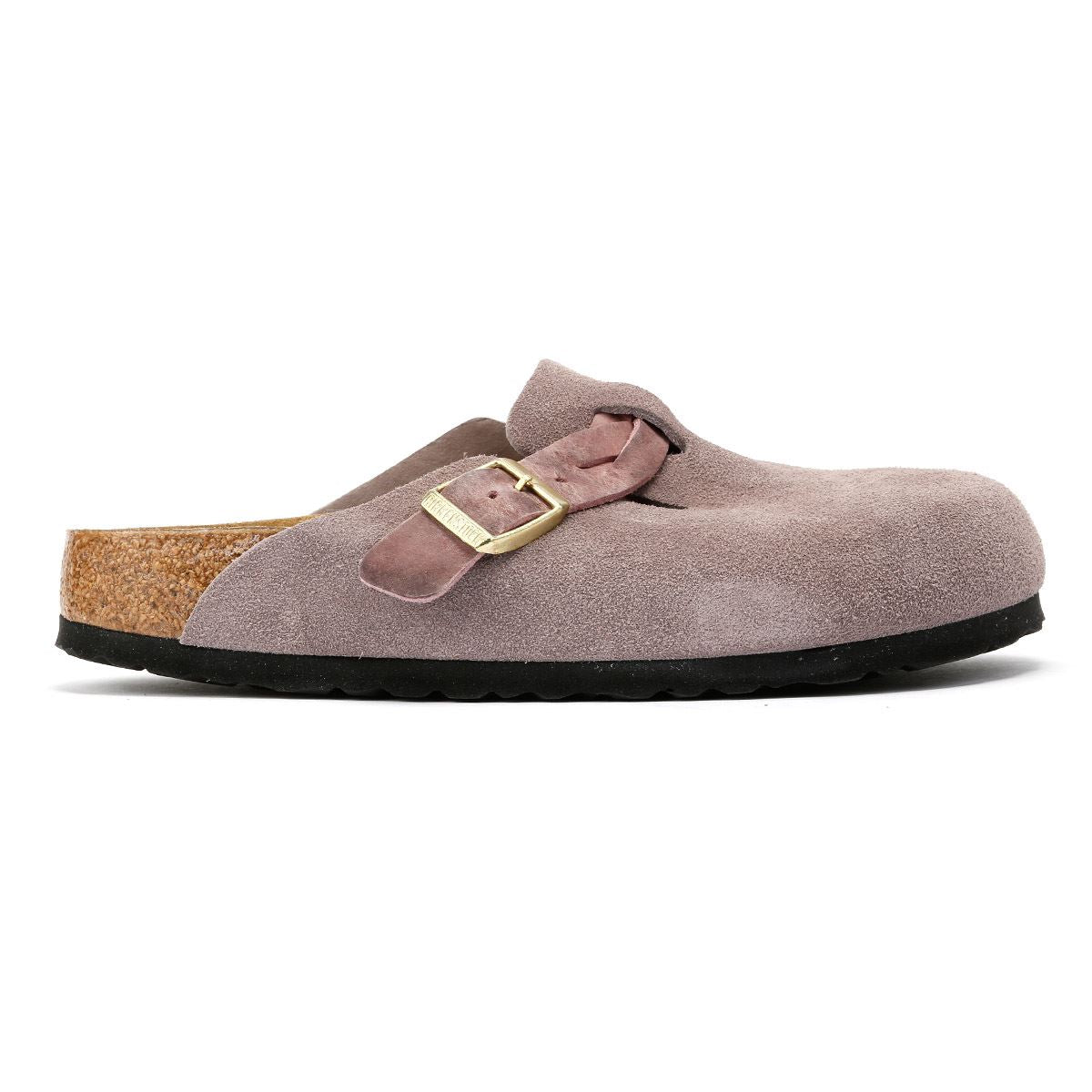 Birkenstock Boston Braided Sabots Violets Pour Femme En Suède