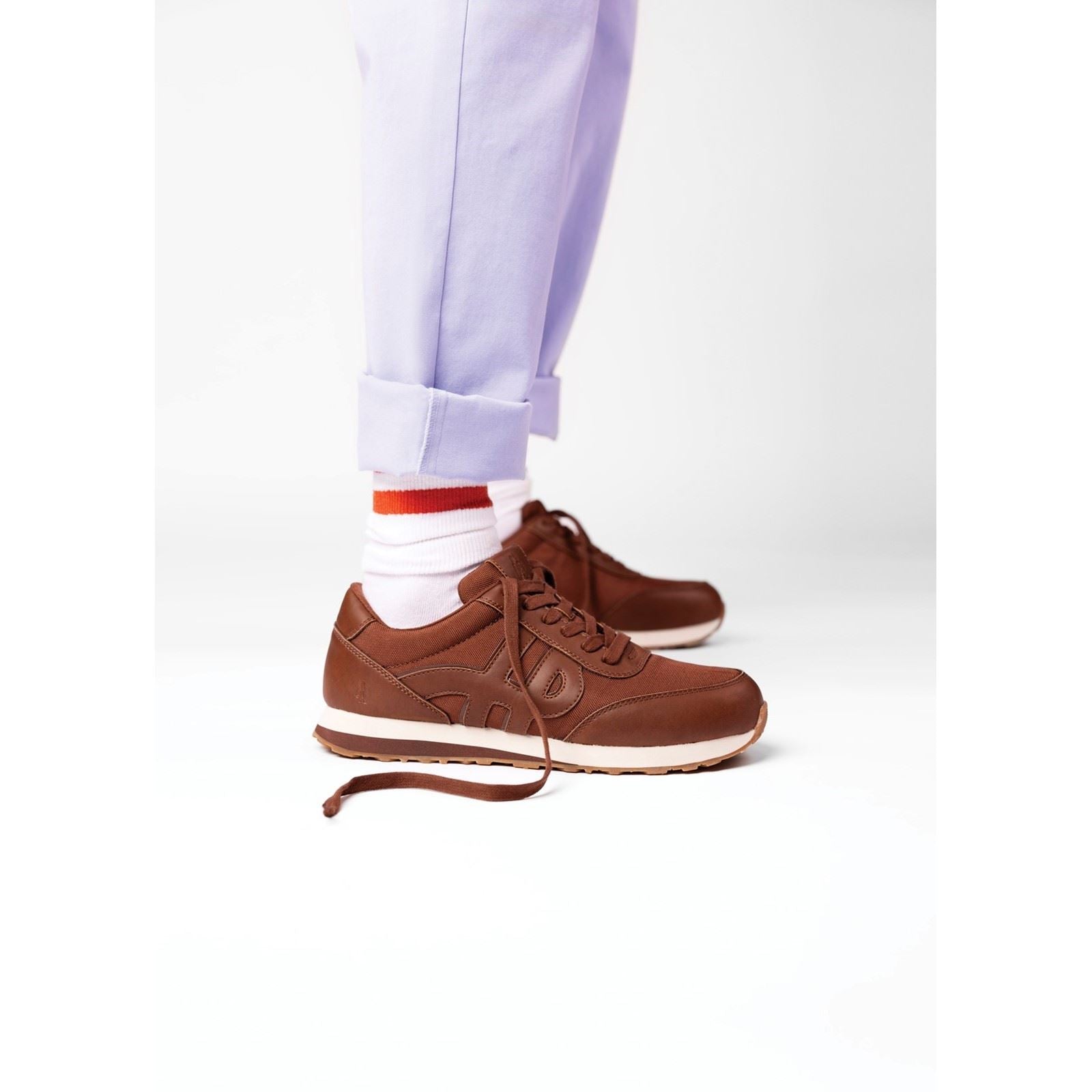 Hush Puppies Seventy8 Chaussures De Sport Cognac Pour Homme En Cuir