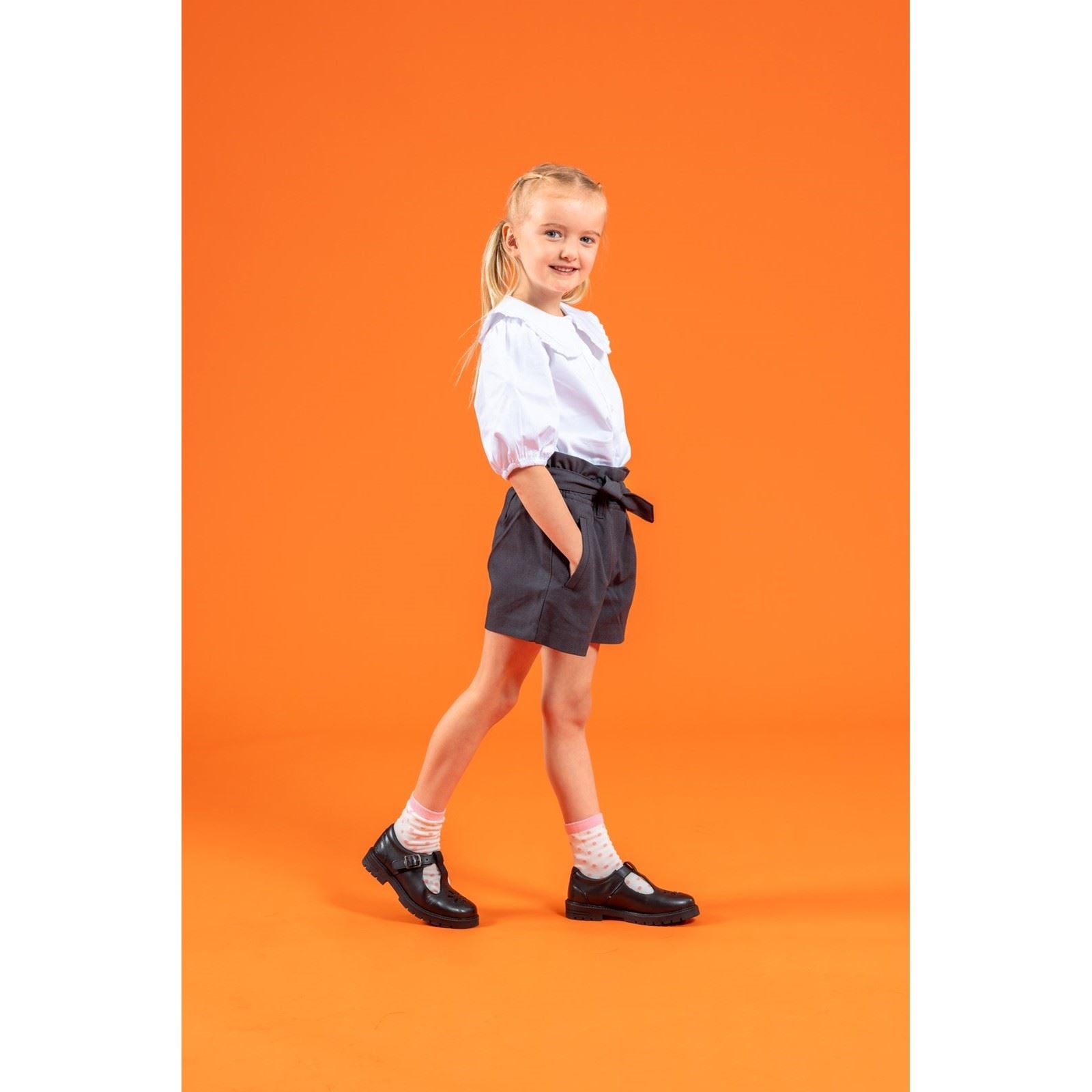Hush Puppies Fiona JNR Chaussures Noires Pour Filles En Cuir