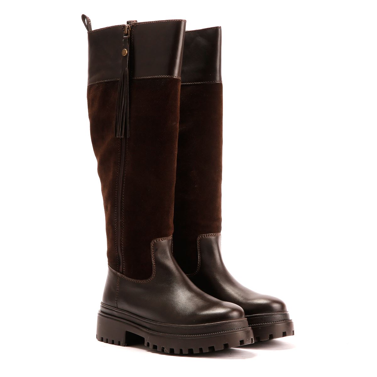 Osprey London The Bramble Tall Bottes En Cuir Pour Femmes Marron
