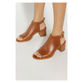 Dune Joupin Sandales En Cuir Pour Femme Couleur Tan