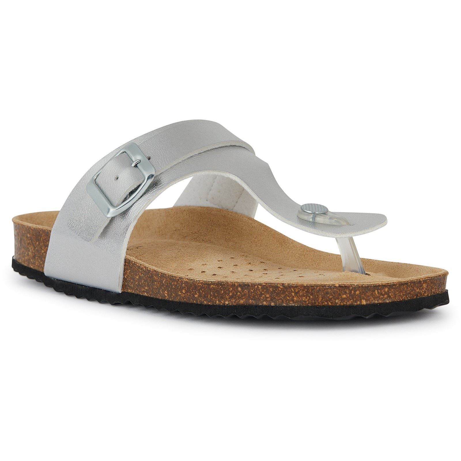 Geox D Brionia Metal Sandales En Argent Pour Femmes