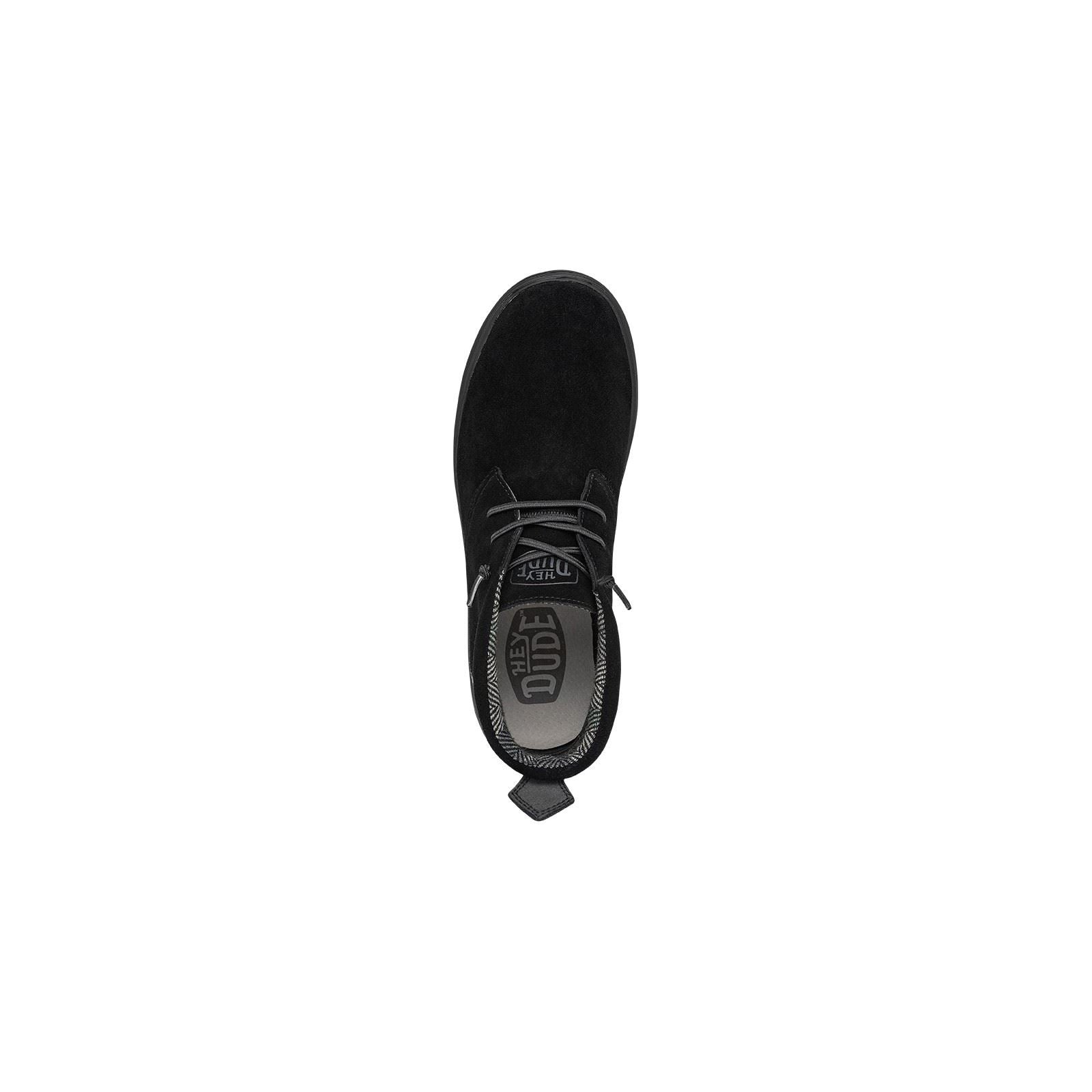 HEYDUDE Jo Bottes Noires En Daim Pour Homme
