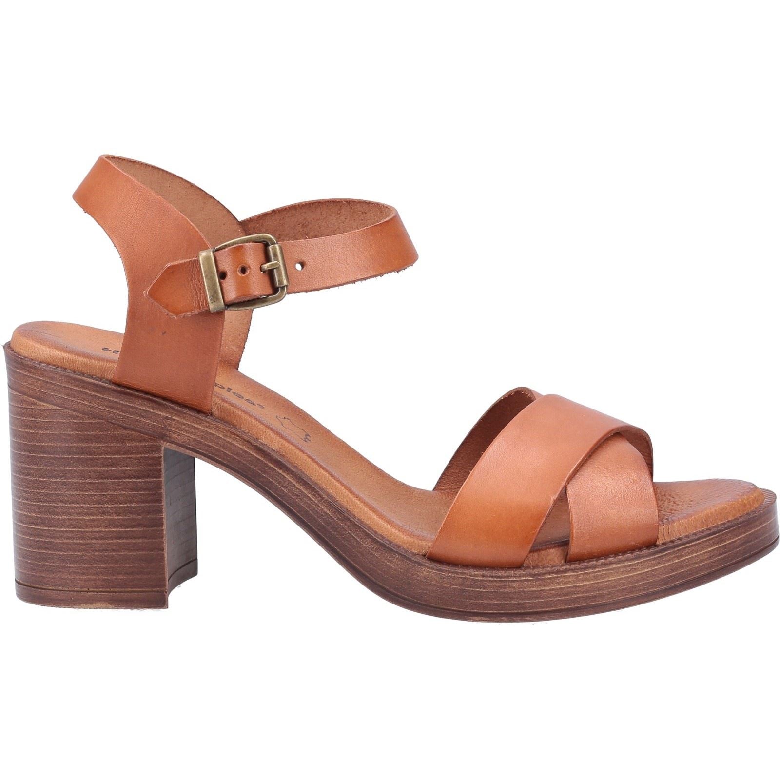 Hush Puppies Georgia Sandales En Cuir Pour Femme Couleur Tan