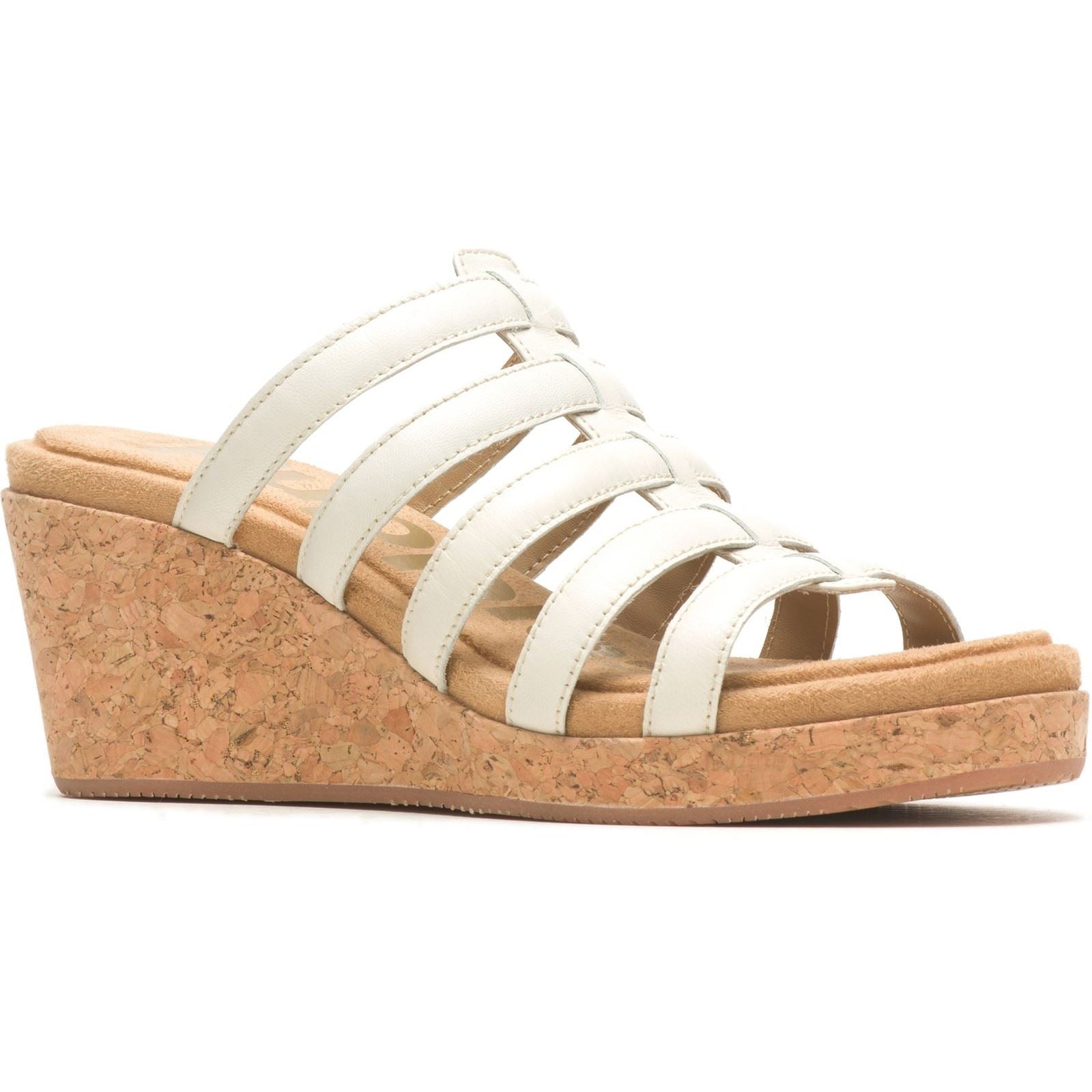 Hush Puppies Willow Slide Escarpins Compensés Blancs Pour Femme En Cuir