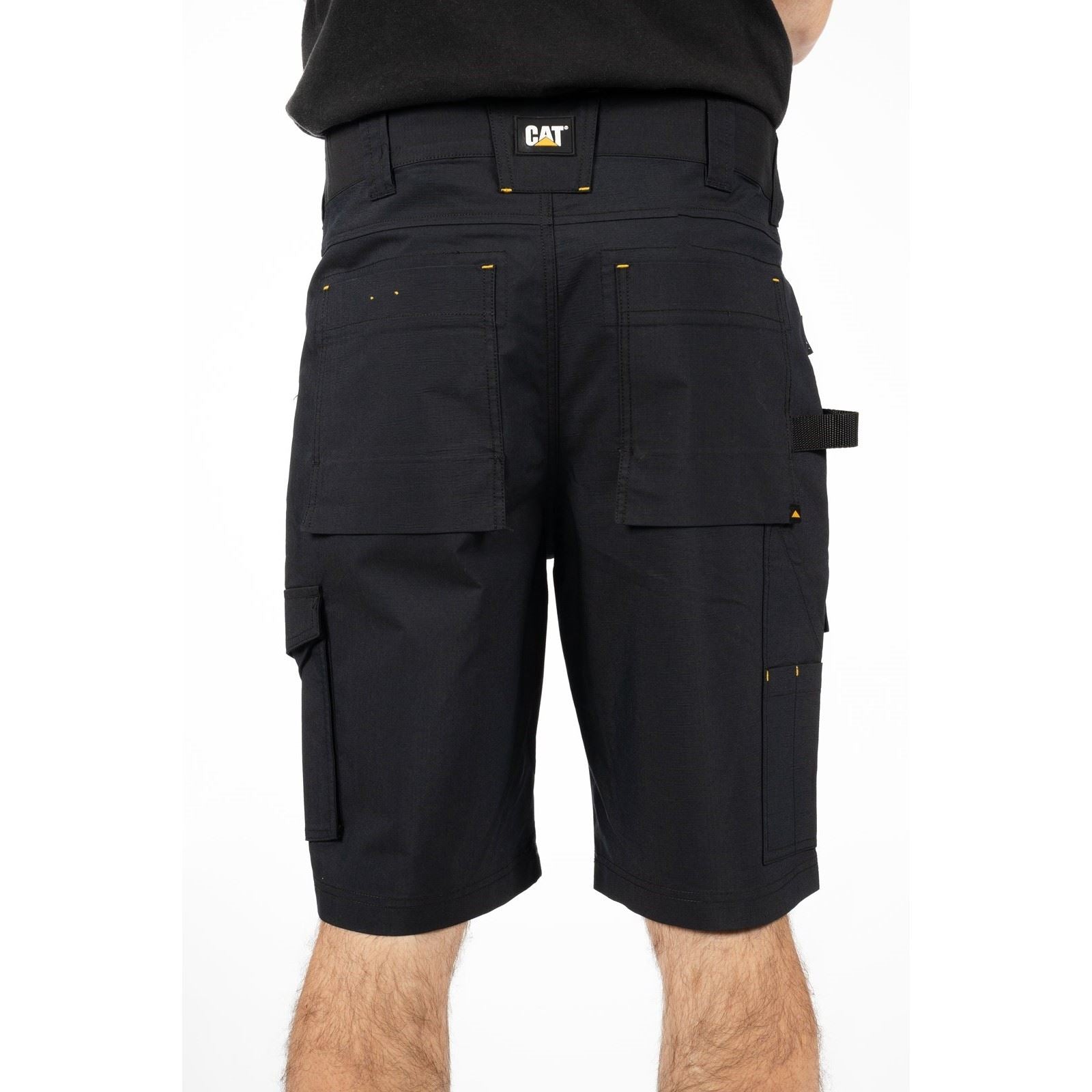 Caterpillar Nexus Stretch Shorts De Travail Noirs En Coton Pour Homme