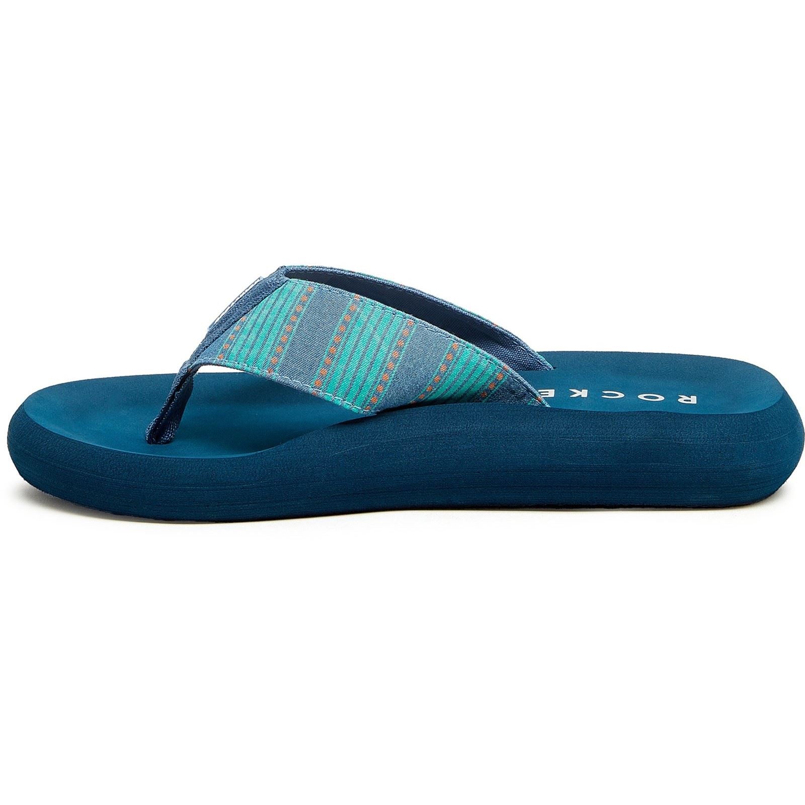 Rocket Dog Spotlight Rome Sandales Bleues En Coton Pour Femmes