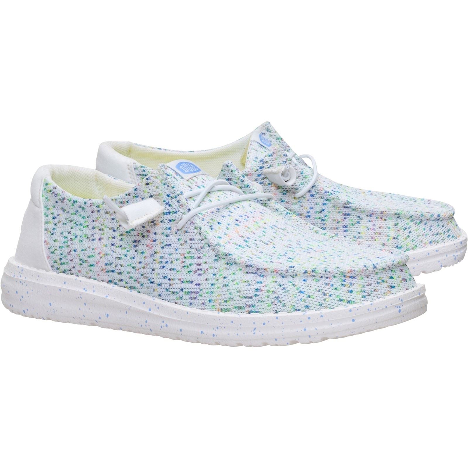 HEYDUDE Wendy Stretch Mocassins Blancs/Multicolores En Polyester Pour Femmes