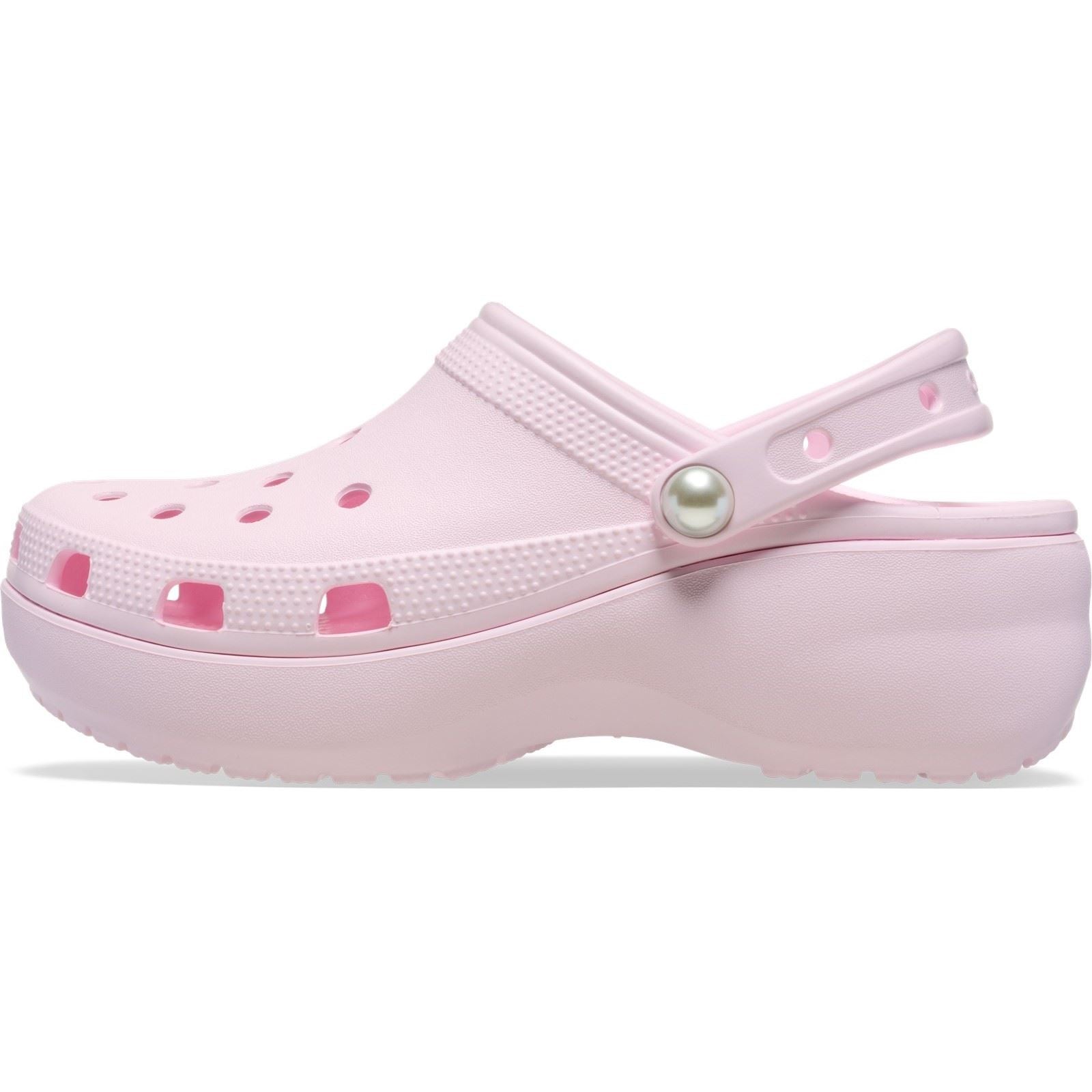 Crocs Classic Platform Sabots Roses En Thermoplastique Pour Femmes