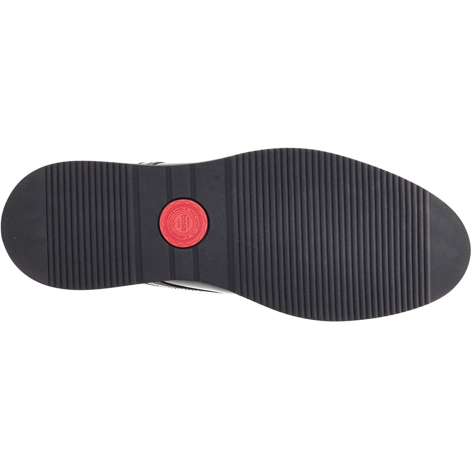 Base London Roly Chaussures Oxford Noires En Cuir Pour Hommes