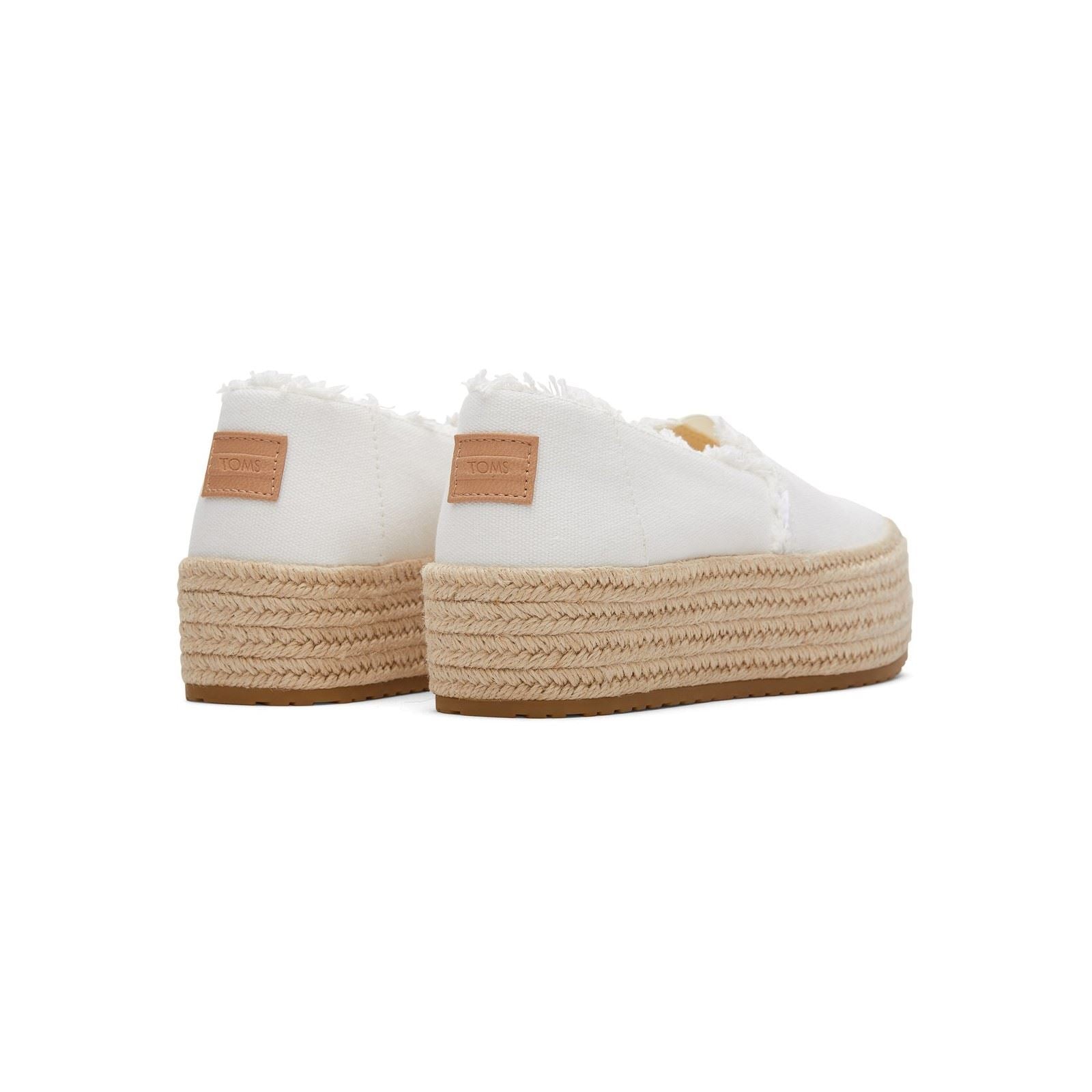 TOMS Valencia Espadrilles Blanches Pour Femmes En Coton 100%