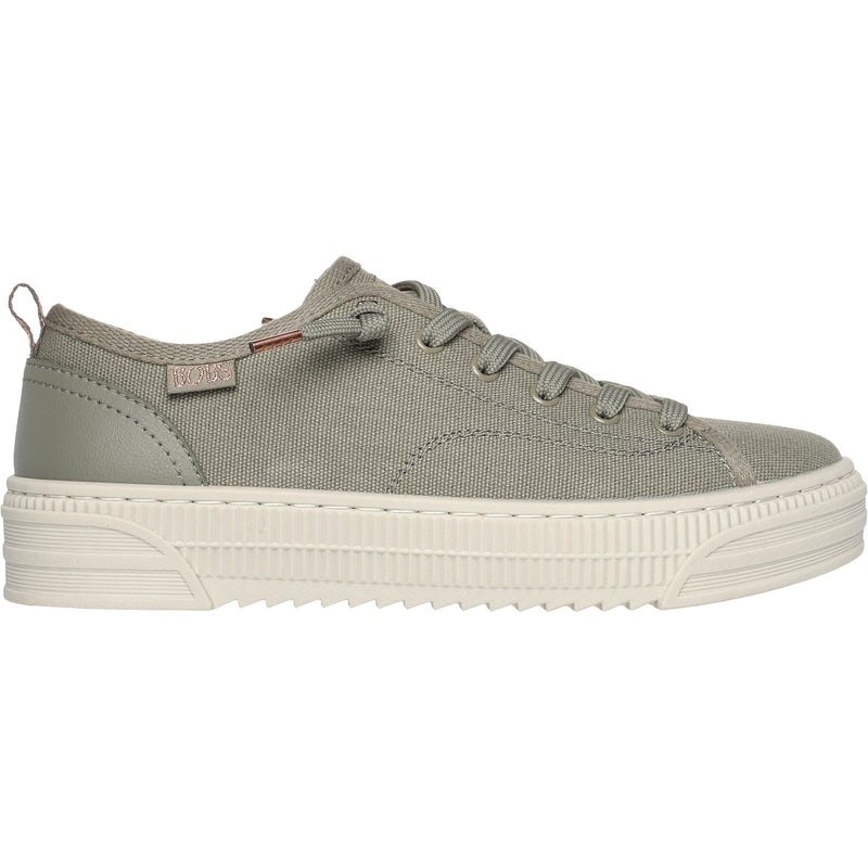 Skechers BOBS Copa Baskets En Toile Pour Femmes, Couleur Olive.