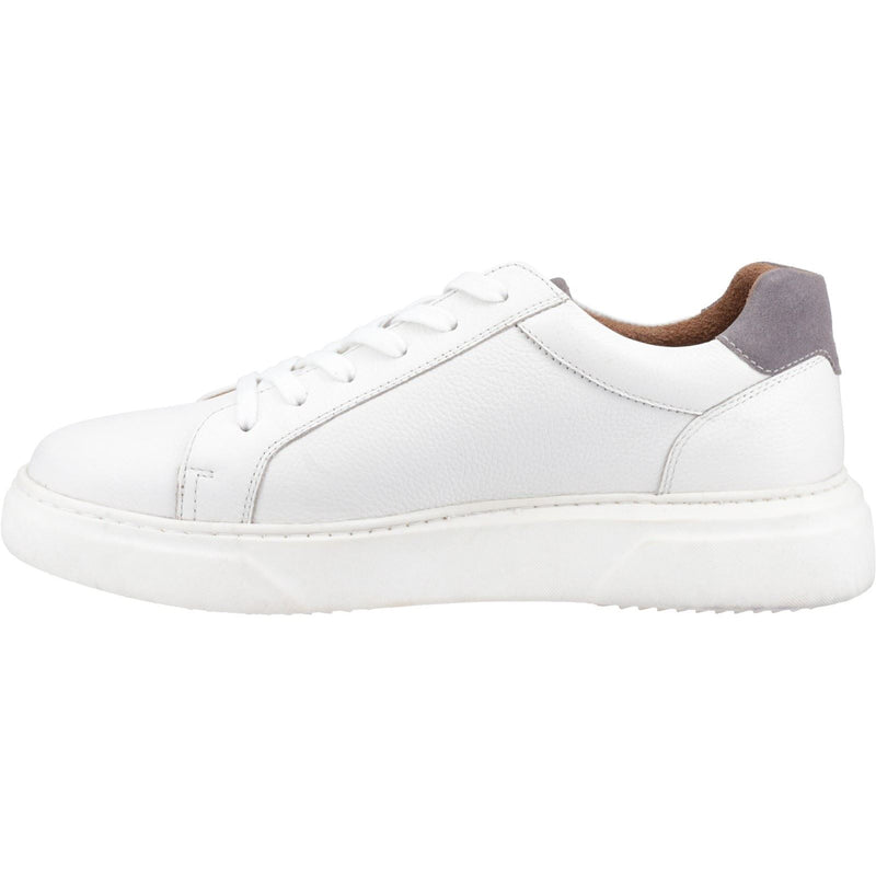 Hush Puppies Whelan Baskets Blanches En Cuir Pour Hommes