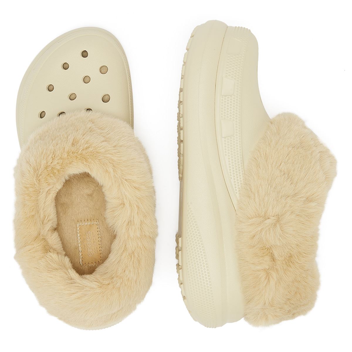 Crocs Sabot Confort Beige "Furever Crush Clog Bone" Pour Femmes