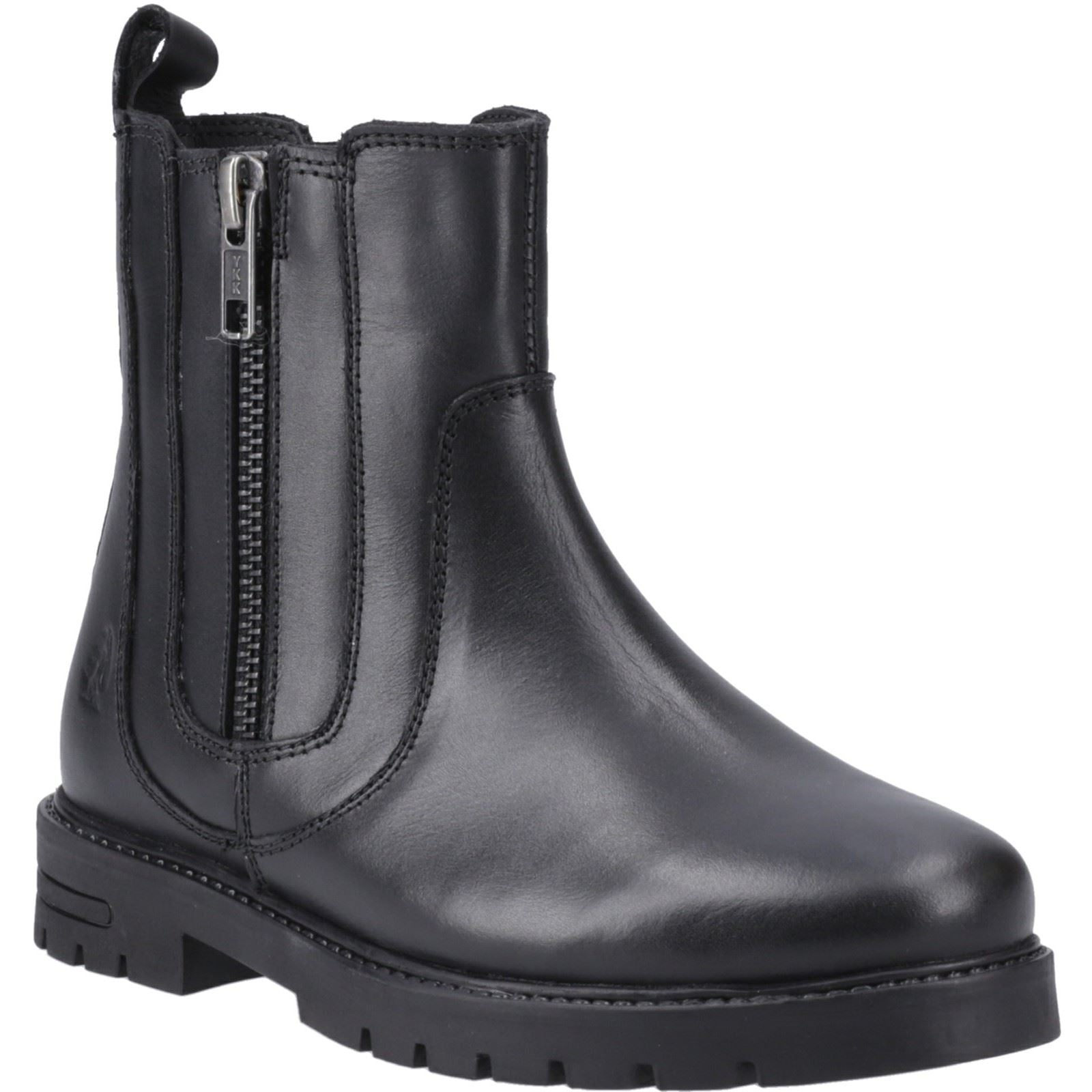 Hush Puppies Liana Chaussures Noires Pour Filles En Cuir