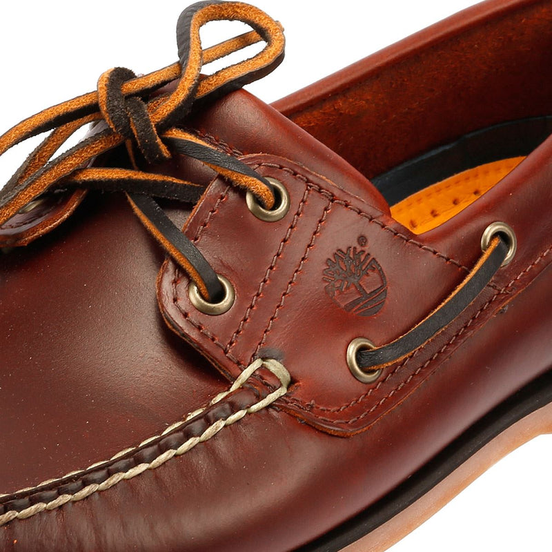 Timberland Classic 2 Eye Chaussures En Cuir Marron À Lacets Pour Homme